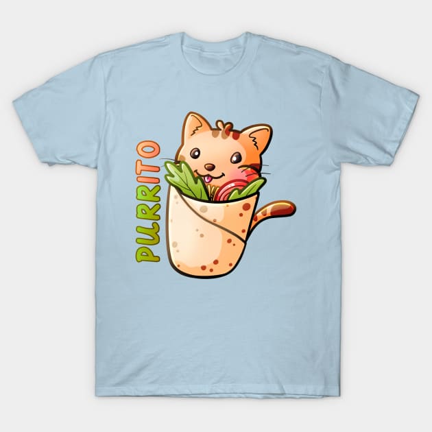 Purrito Cat Burrito Purrito T Shirt TeePublic